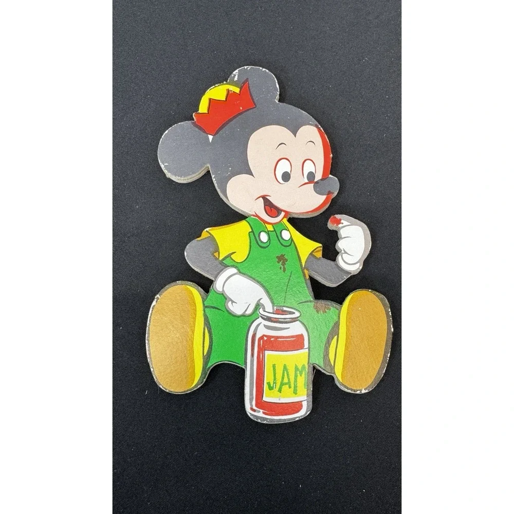 Vintage Disney‎ Mickey Jam Pressed Cardboard Cut Out